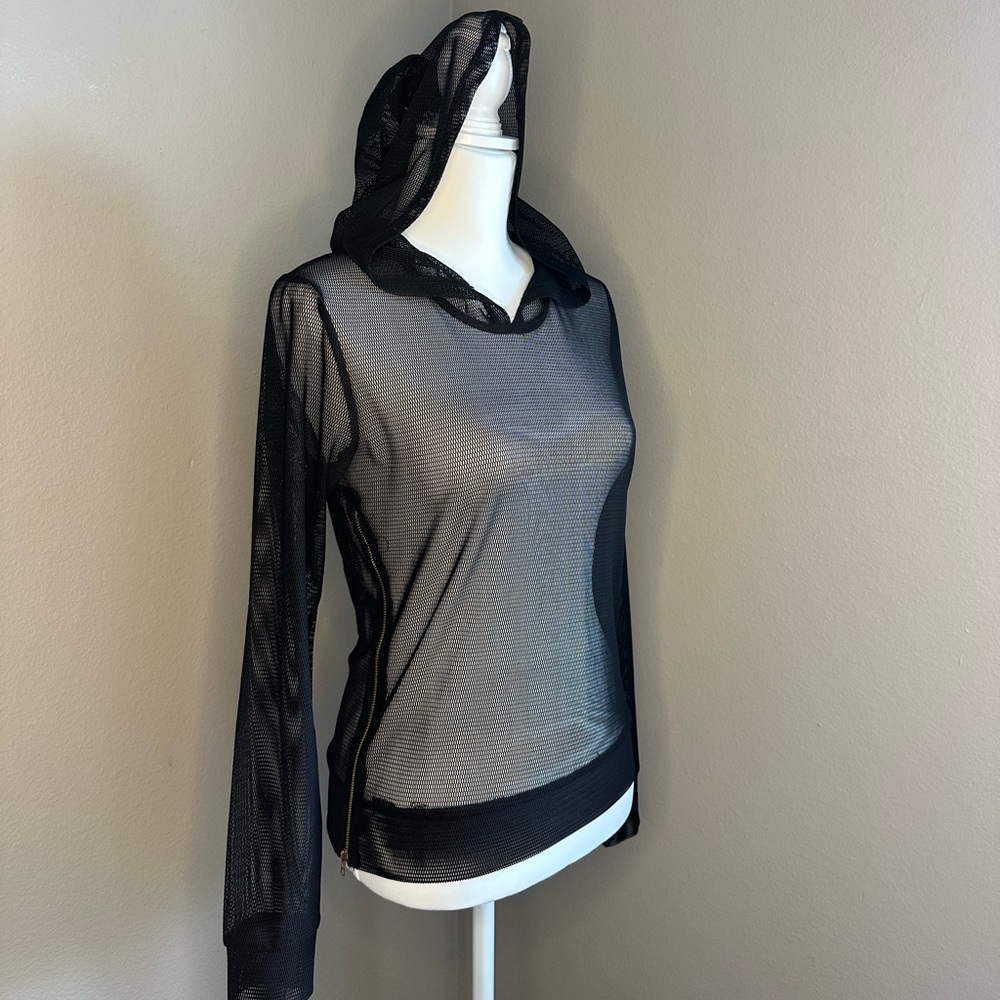 Black Mesh Pullover